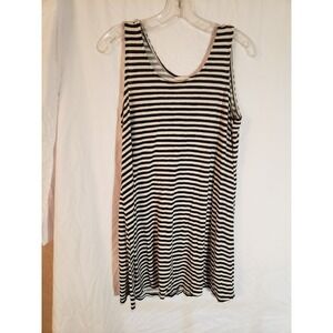Women's H&M Black And White Striped Sleeveless Dress Size S